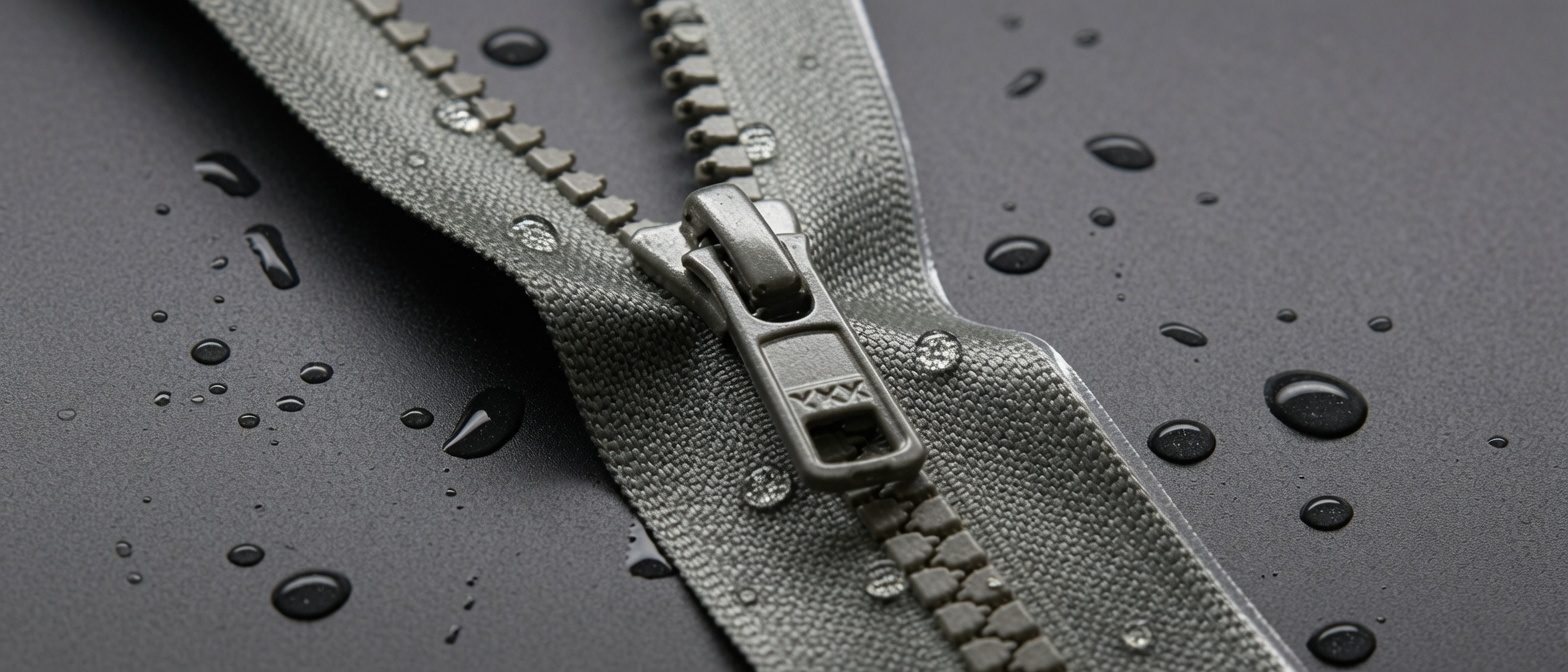 YKK zippers, snaps and closures